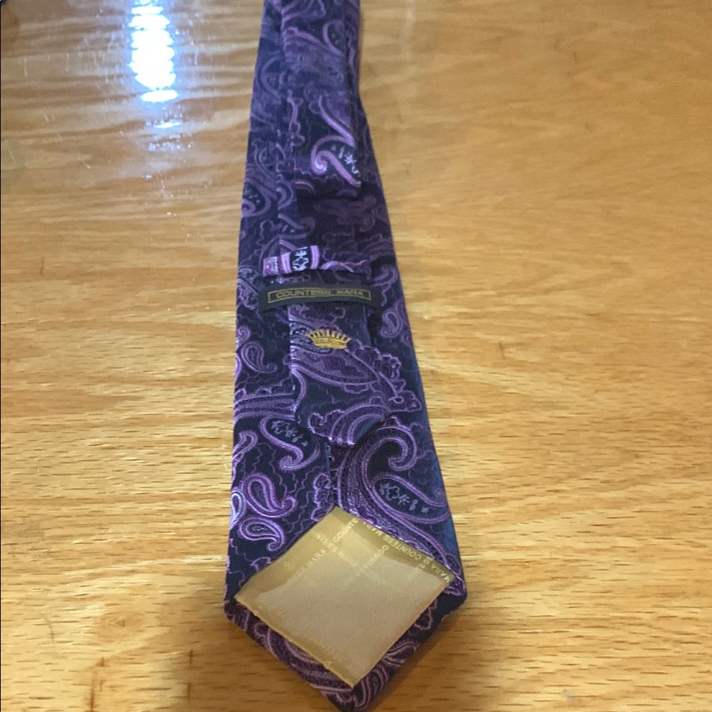 Purple Paisley Silk Tie Accessories